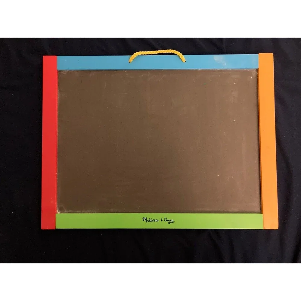 Melissa & Doug Chalkboard | Includes 1 Eraser And 10 Pieces Of Chalk (Assorted)